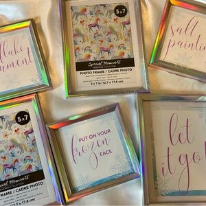 Frozen-Inspired Holographic Frame Set – 5x7